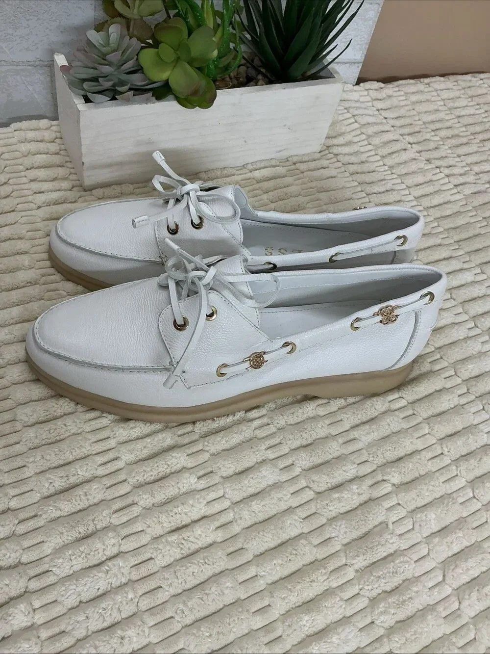 Guess Women's White Loafers Shoes Size 10 M